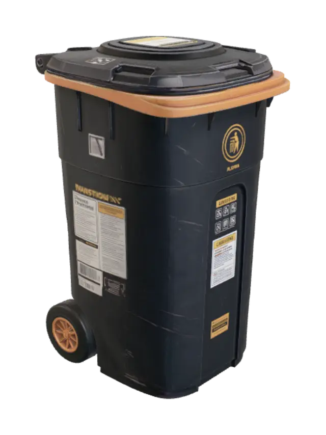 Garbage can on wheels 3D model, vytvořený pomocí AI