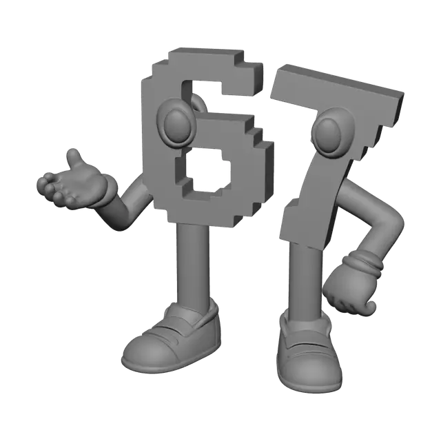 3D model for Realistic 67 Steal A Brainrot