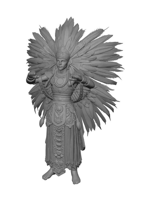 3D model for Crea a la ultima version de tezcatlipoca pero con la capa completa
