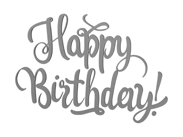 3D model for Happy Birthday