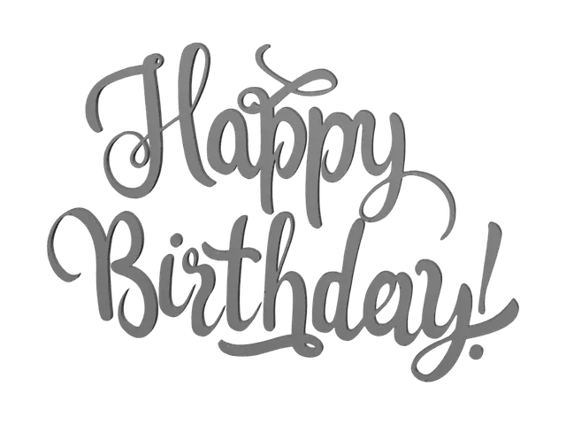 3D model for Happy Birthday