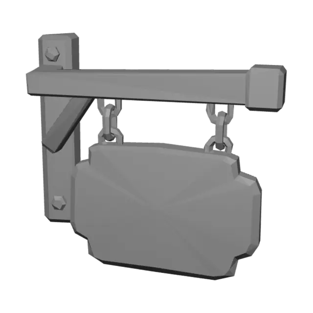 3D model for Hanging Wooden Sign