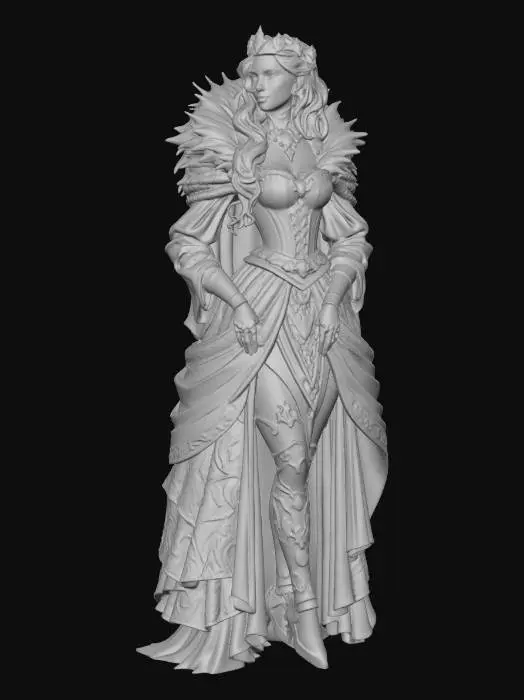 3D model for Queen of the Sapphire Court