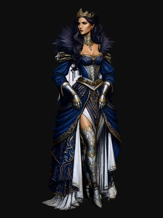 3D model for Queen of the Sapphire Court