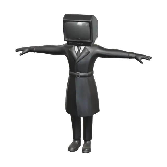 3D model for Realistic Tv Man