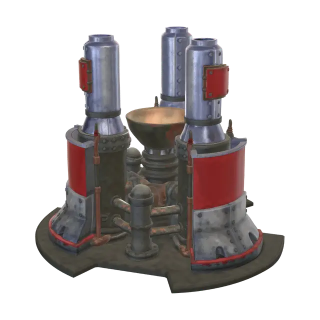 RA2 Allied Power Plant - Cylinder 3D model, vytvořený pomocí AI