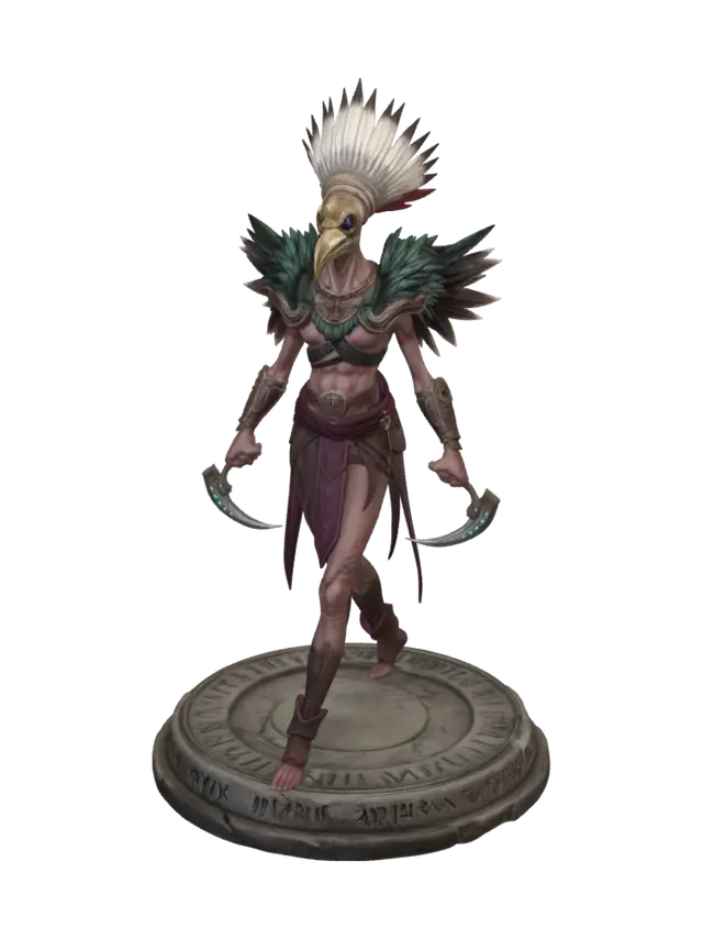 Ravencrest Warshaman - Haracter 3D-model, gegenereerd door AI