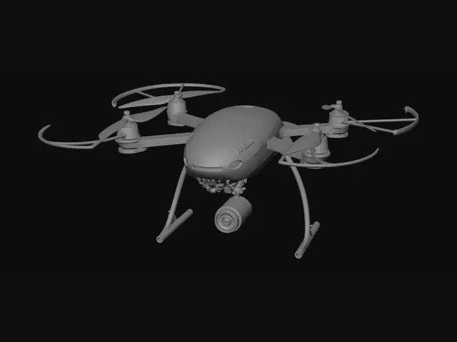 3D model for create a drone that pollenate plants, make sure it can pollenate flowers that face down