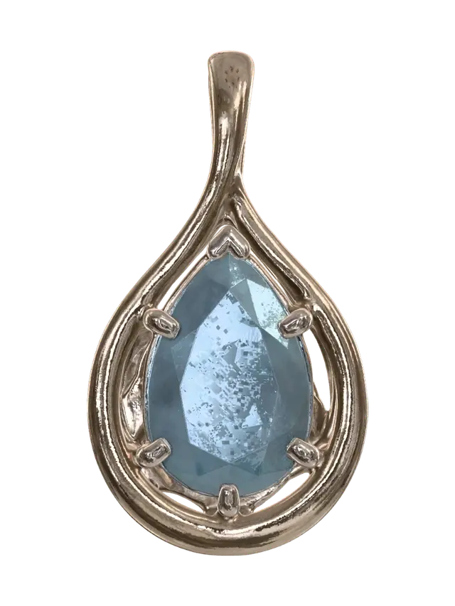 3D model for Blue Teardrop Pendant