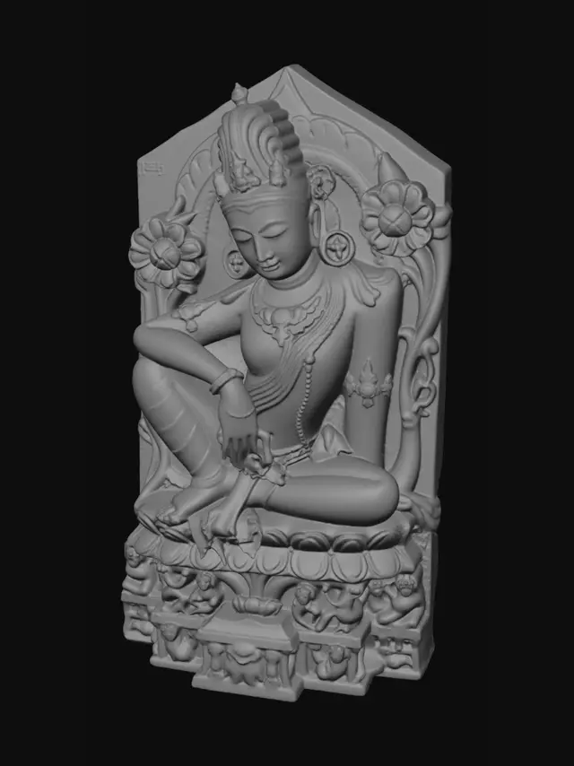 3D model for Serene Bodhisattva in Stone