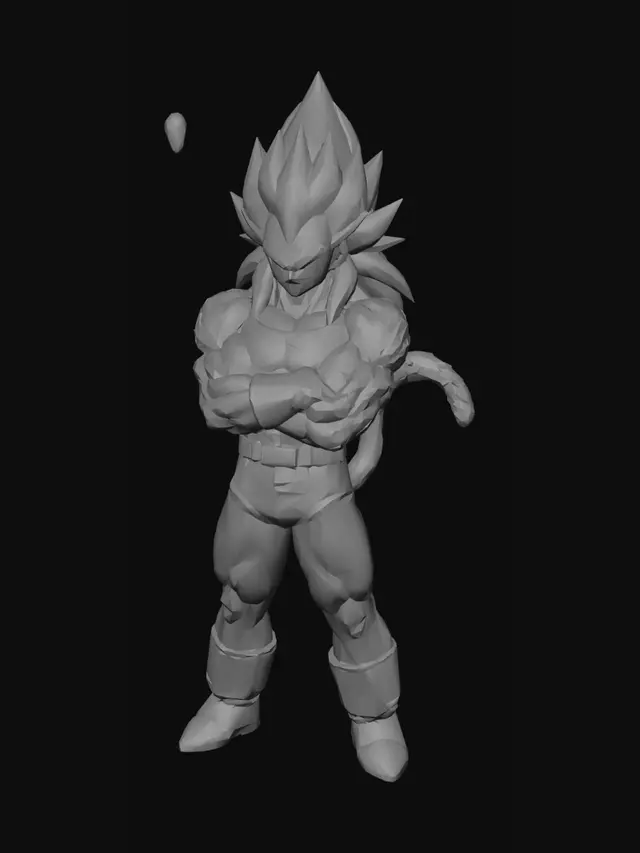3D model for Crimson Thunder Saiyan