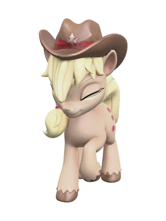 Ornate My Little Pony 3D model, vytvořený pomocí AI