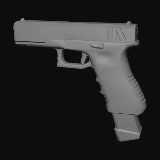 3D model for Glock 18C pistol