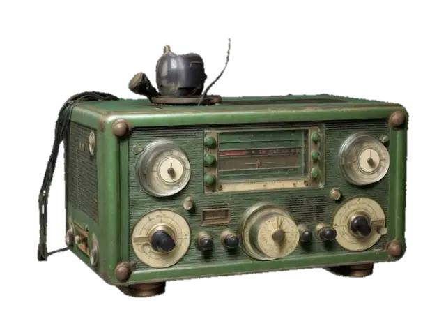 Vintage Receiver - Dials 3D model, vytvořený pomocí AI