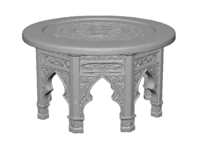 3D model for Ornate Wooden Table