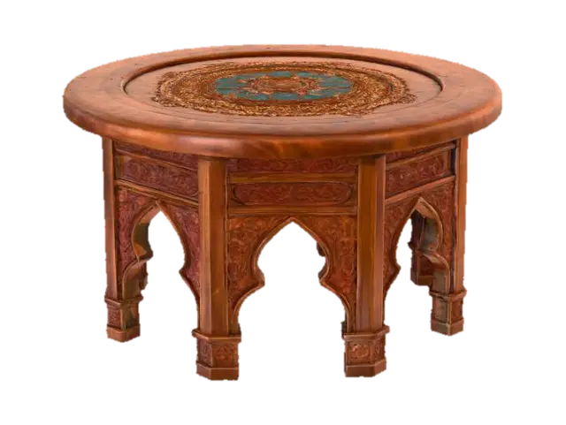 3D model for Ornate Wooden Table