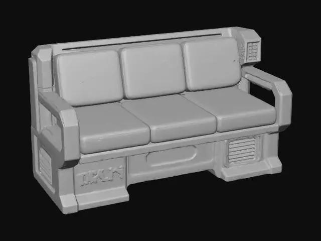 3D model for Cyber Sofa B-23