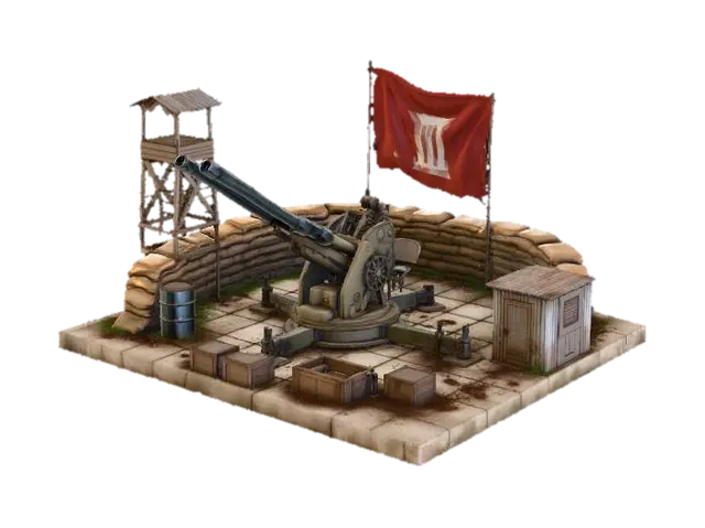Artillery Station - Tactics 3D model, vytvořený pomocí AI