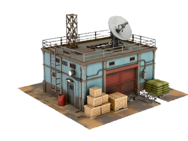 Radar Outpost - Detection 3D model, vytvořený pomocí AI