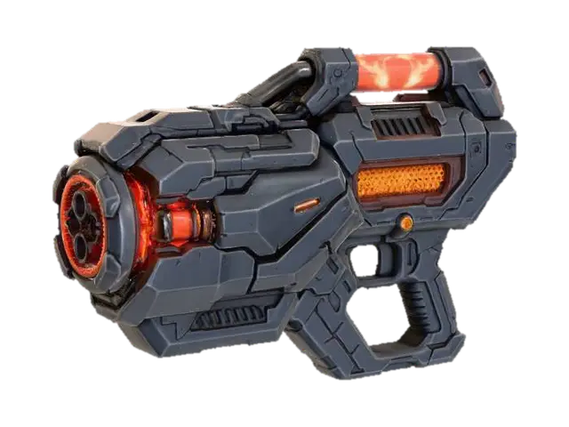 Plasma Blaster - Laser 3D model, vytvořený pomocí AI