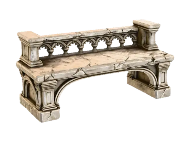 3D model for Gothic Stone Bench