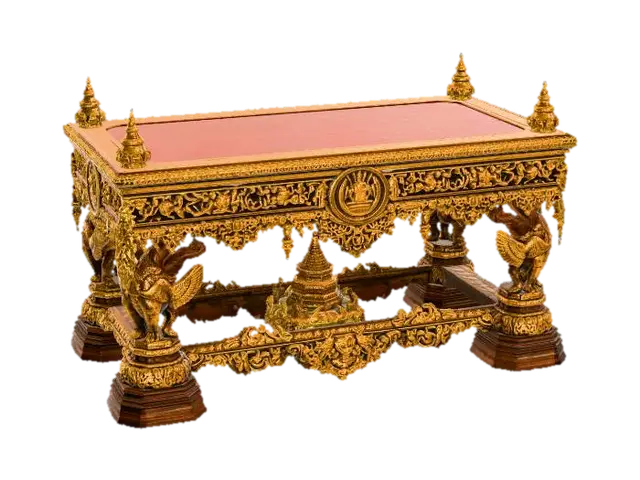 Gilded Altar Table 3D model, vytvořený pomocí AI