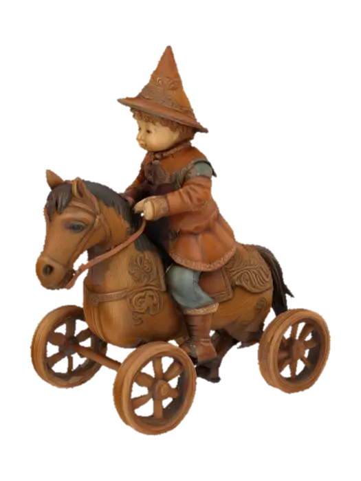 Whimsical Rider - Creativity 3D model, vytvořený pomocí AI