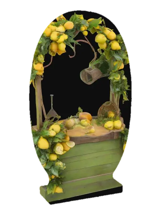Lemon Harvest Display 3D model, vytvořený pomocí AI