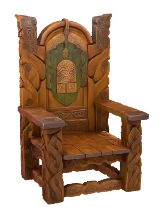 Knight's Throne - Kingdom 3D model, vytvořený pomocí AI
