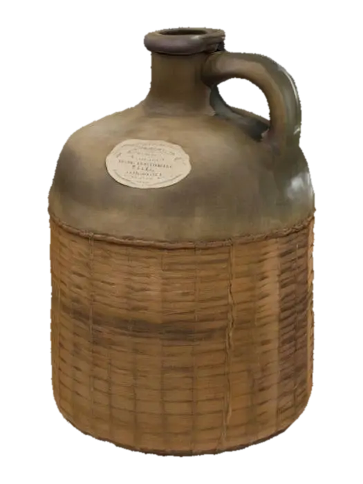 Vintage Wicker Demijohn - Country 3D model, vytvořený pomocí AI