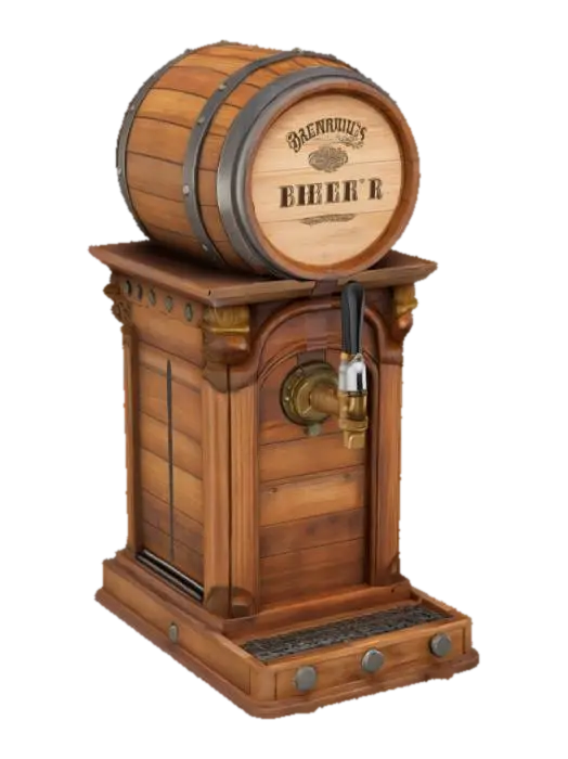 Mô hình 3D của Barrel Dispenser Display, được tạo bằng AI