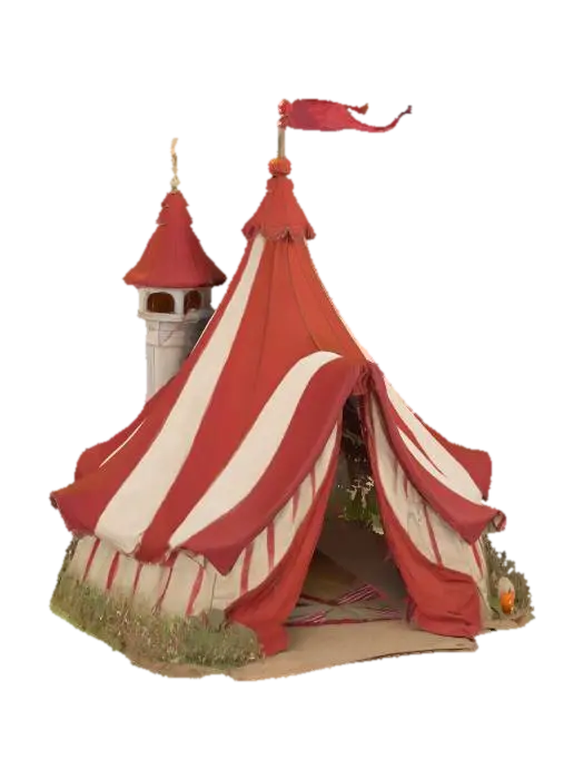 Circus Sanctuary - Entertainment 3D model, vytvořený pomocí AI