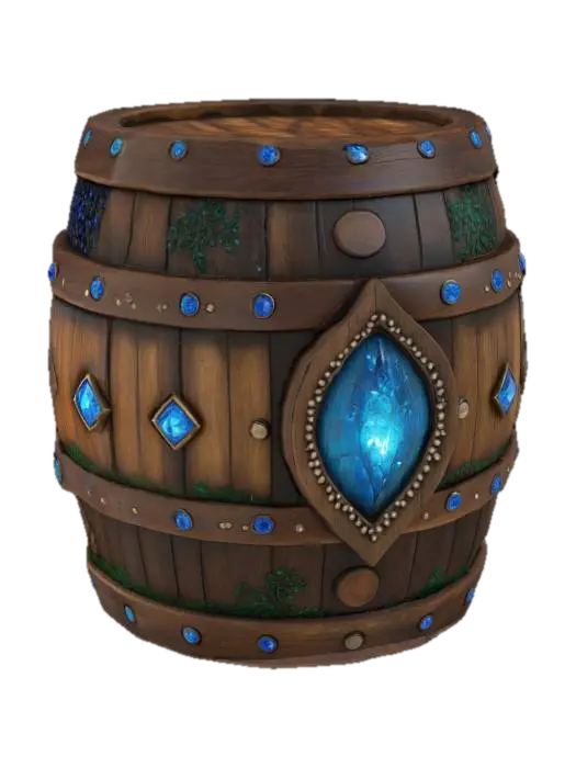 Mô hình 3D của mystic barrel, được tạo bằng AI