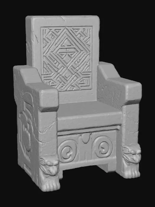 3D model for Ancient Stone Throne