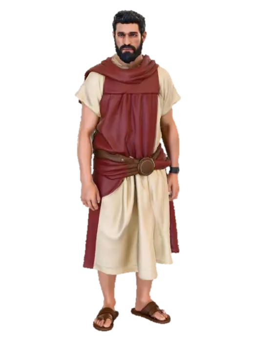 “A Roman overseer figure inspired by civilian authority roles. The character wears a… - Tunic 3D model, vytvořený pomocí AI
