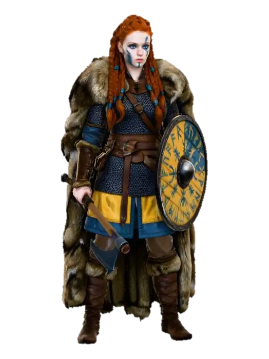 Warrior of the North - Brave 3D model, vytvořený pomocí AI