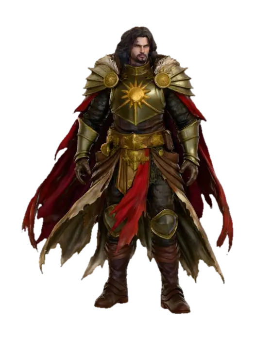 Knight of Valor 3D model, vytvořený pomocí AI