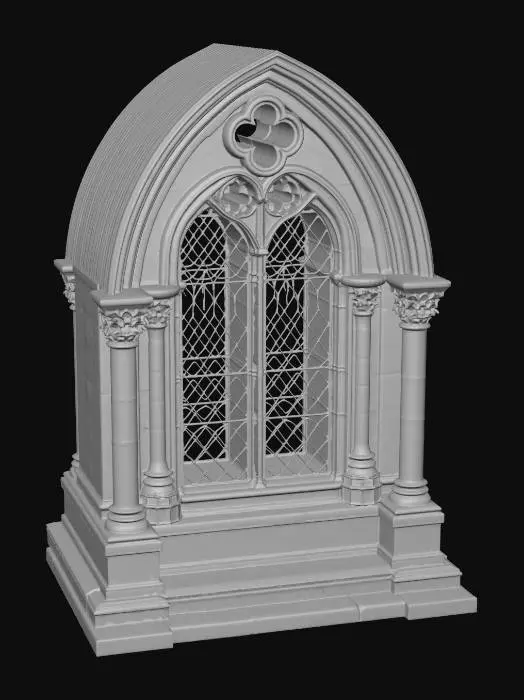 3D model for Gothic Stone Arch Window