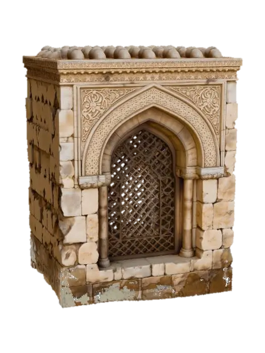 3D model for Ornate Stone Arch Window