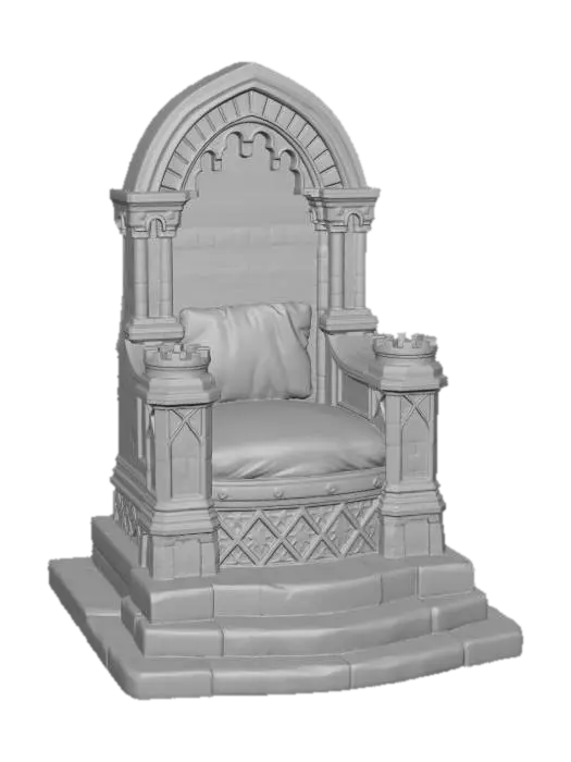 3D model for Gothic Stone Throne