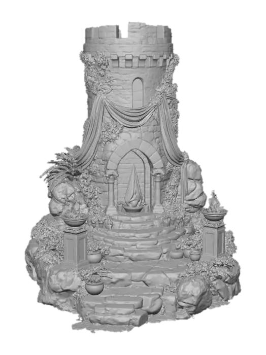 3D model for Crystal Tower of the Enchanted Garden