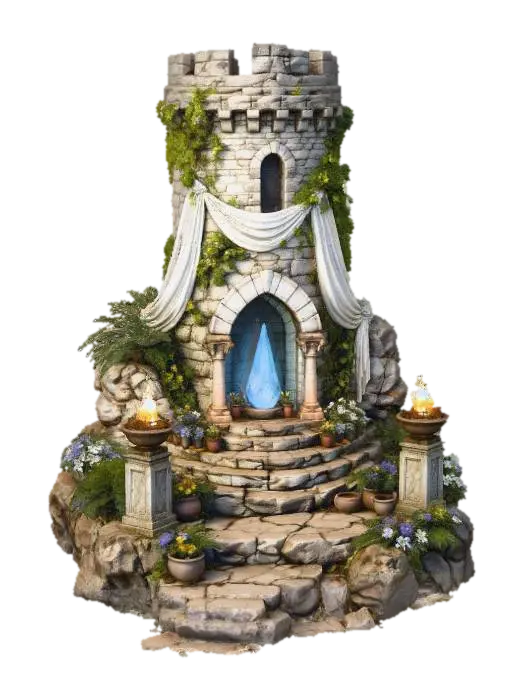 3D model for Crystal Tower of the Enchanted Garden