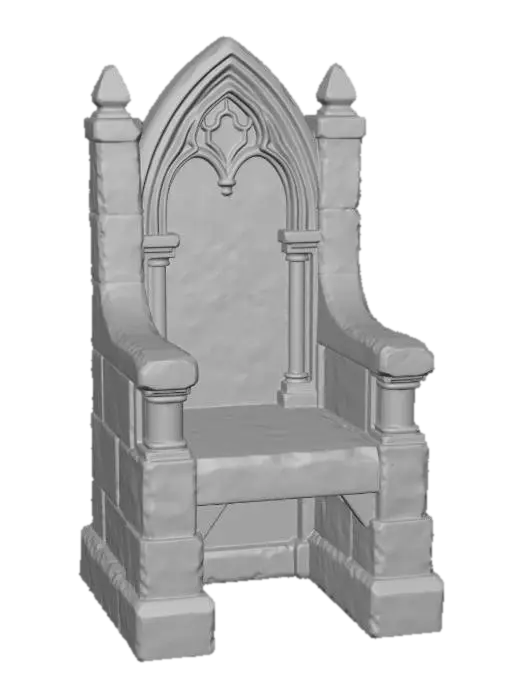 3D model for Gothic Stone Throne
