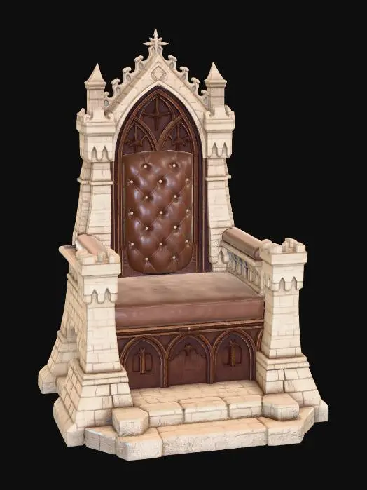3D model for Gothic Stone Throne