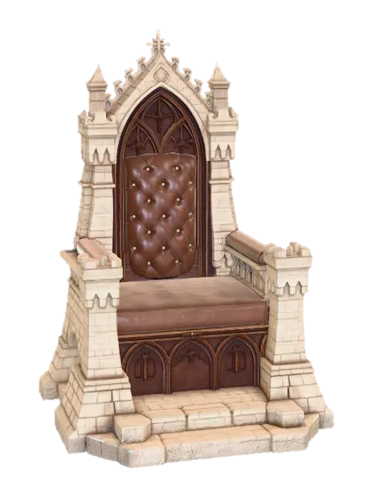 3D model for Gothic Stone Throne