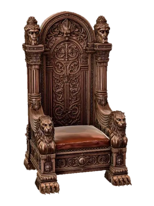 Modello 3D The Ornate Lion Throne - Royal, generato dall’IA