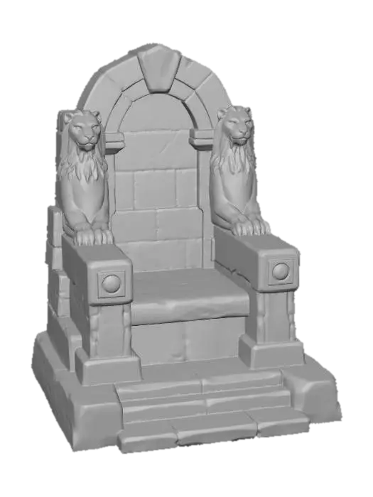 3D model for Throne of the Stone Lions