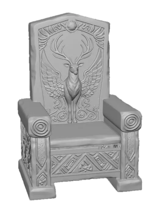 3D model for Winged Stag Throne