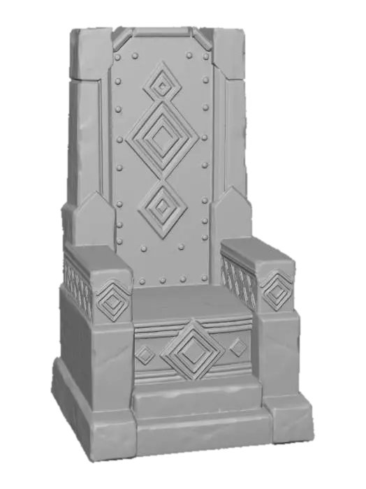 3D model for Diamond-Patterned Stone Throne