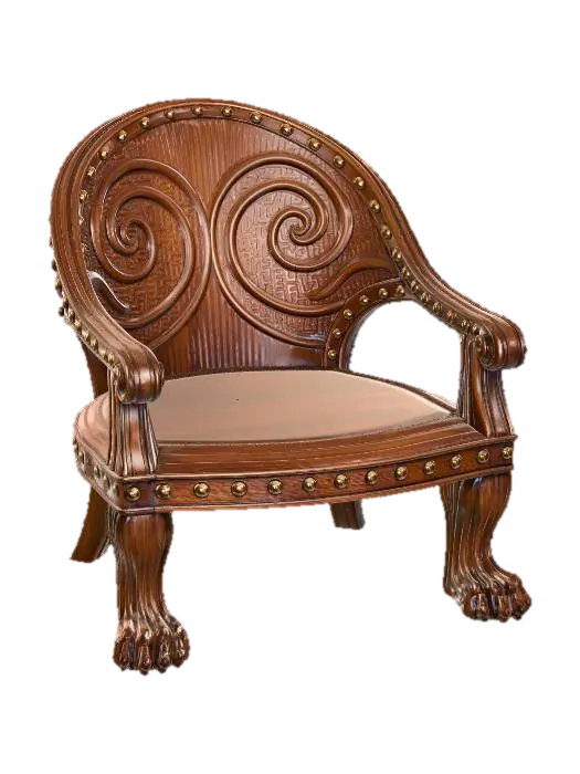 Lion's Paw Armchair - Paws 3D model, vytvořený pomocí AI